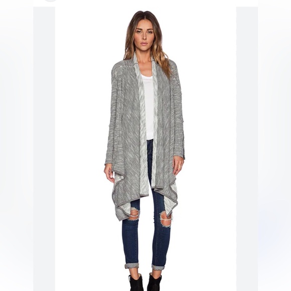 Free People In the Loop Waterfall cardigan in grey - Picture 1 of 10